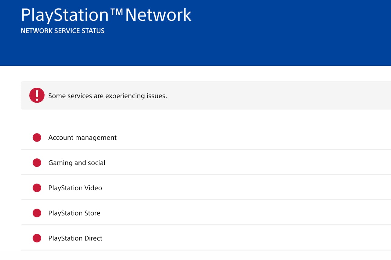 PSN Outage