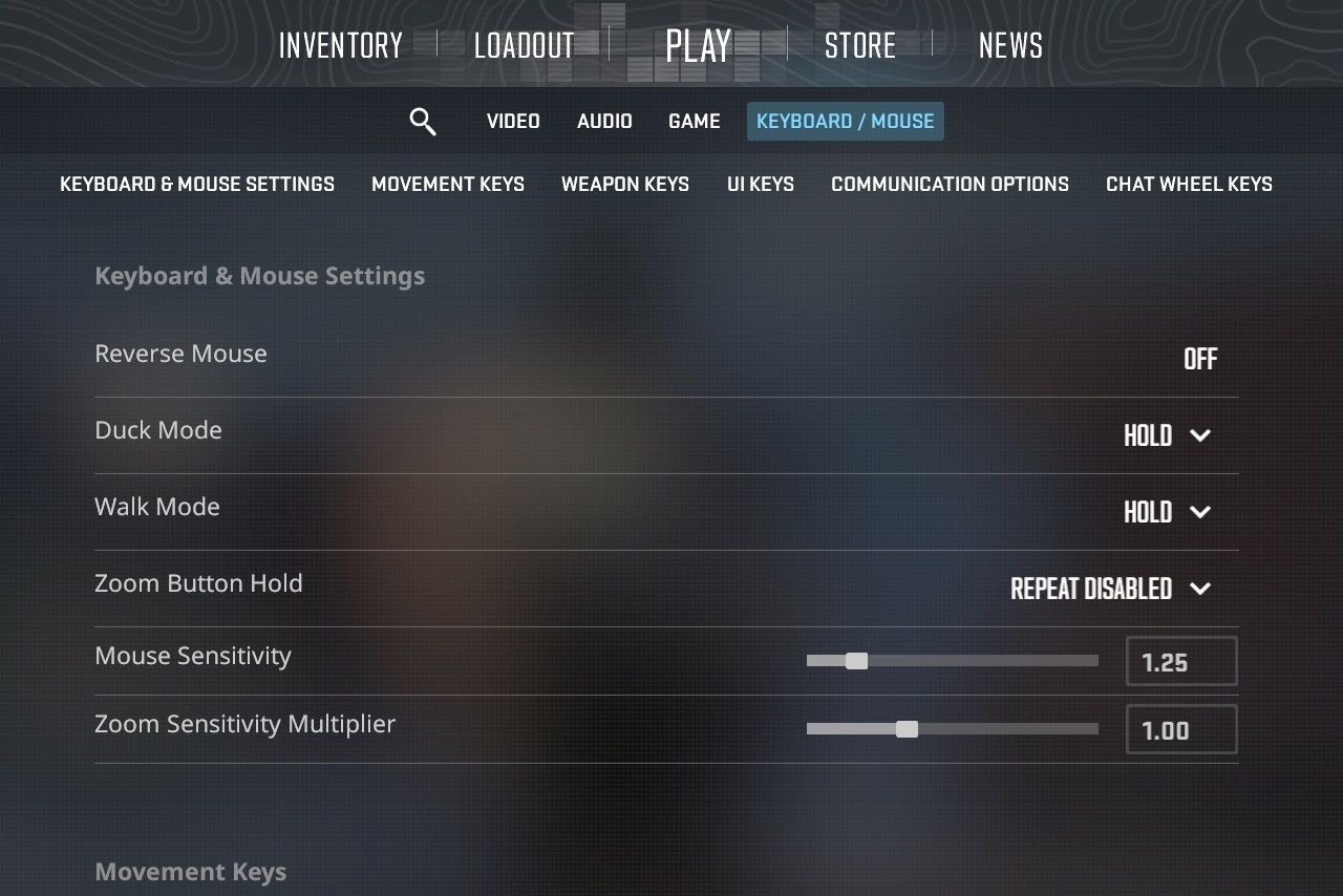Mouse sensitivity in CS2