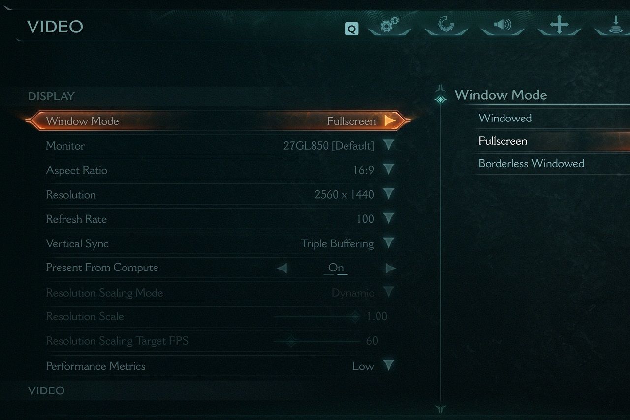 Doom dark ages display options