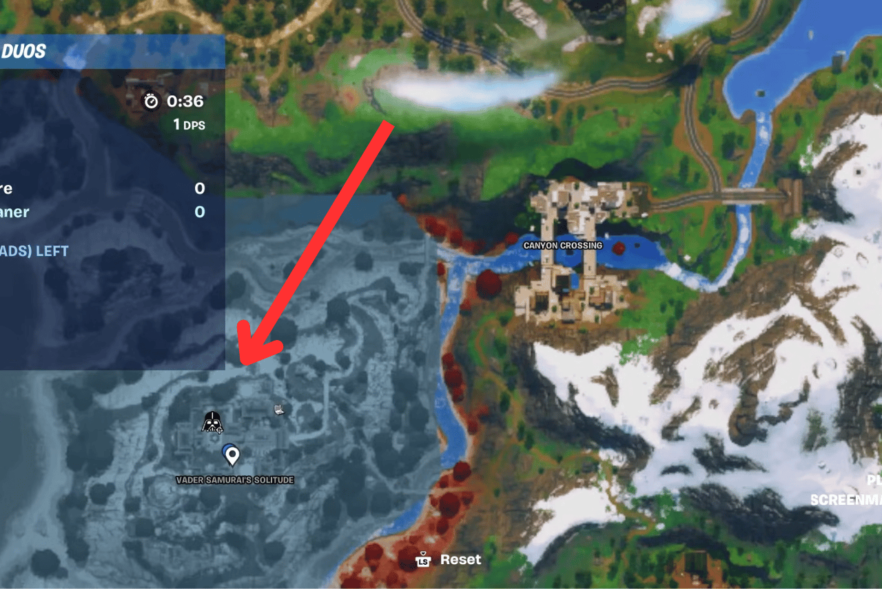 Vader is located South West in Samurai's SolitudeSource: Epic Games