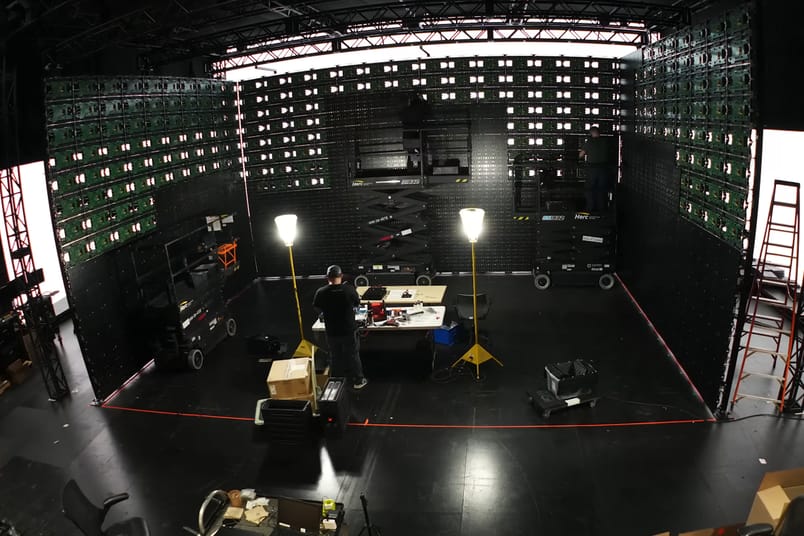 Room-sized installation with video screens and aroma technology. Source: Sony