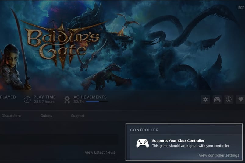 gamepad on steam