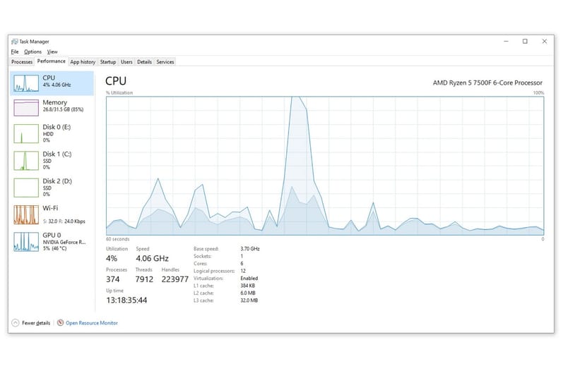 CPU specs Windows