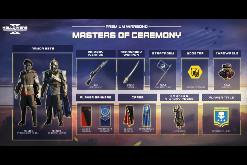 Masters of Ceremony Equipment Source: Arrowhead Game studios